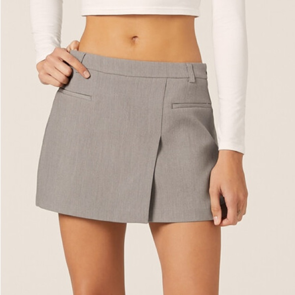 Chic Gray Mini Skort